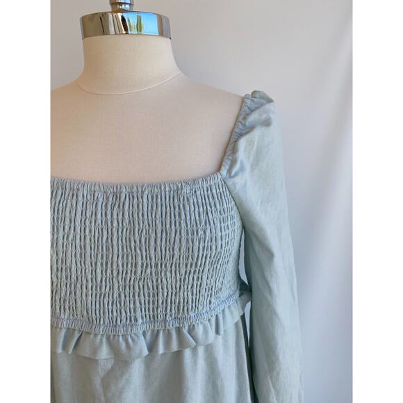 NWT 7 For All Mankind Linen Cotton midi dress L - Picture 2 of 10